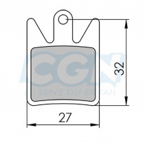 Plaquette frein vtt 22 clarks sintered adapt. hope enduro4/dh4/m4 (pr)