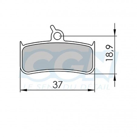 Plaquette frein vtt 37 clarks sintered adapt. Shimano xt-755/grimeca 4 pistons