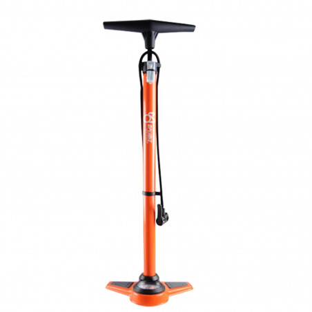 Pompe a pied optimiz acier orange mano 11 bars double tete plastique vs/vp