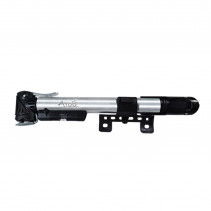 Pompe mini optimiz alu argent a manometre plastique vs/vp avec support