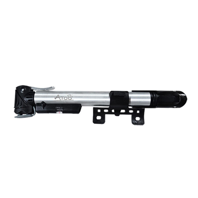 Pompe mini optimiz alu argent a manometre plastique vs/vp avec support