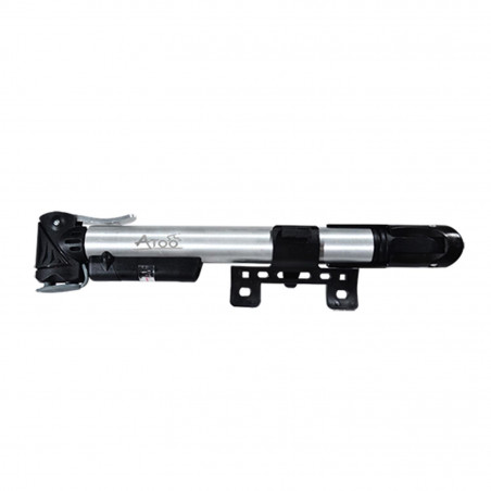 Pompe mini optimiz alu argent a manometre plastique vs/vp avec support