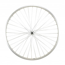Roue vtc 28" av blocage jante argent mach1 m110. moyeu Shimano tx500 v-brake 36t