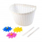 PANIER AV ENFANT PLASTIQUE BLANC AVEC DECORS A CROCHETS