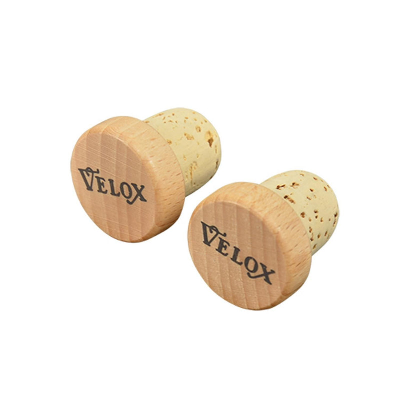 BOUCHON CINTRE/GUIDON ROUTE VELOX A EMBOITER VINTAGE TETE BOIS/LIEGE VERNIS (PR)