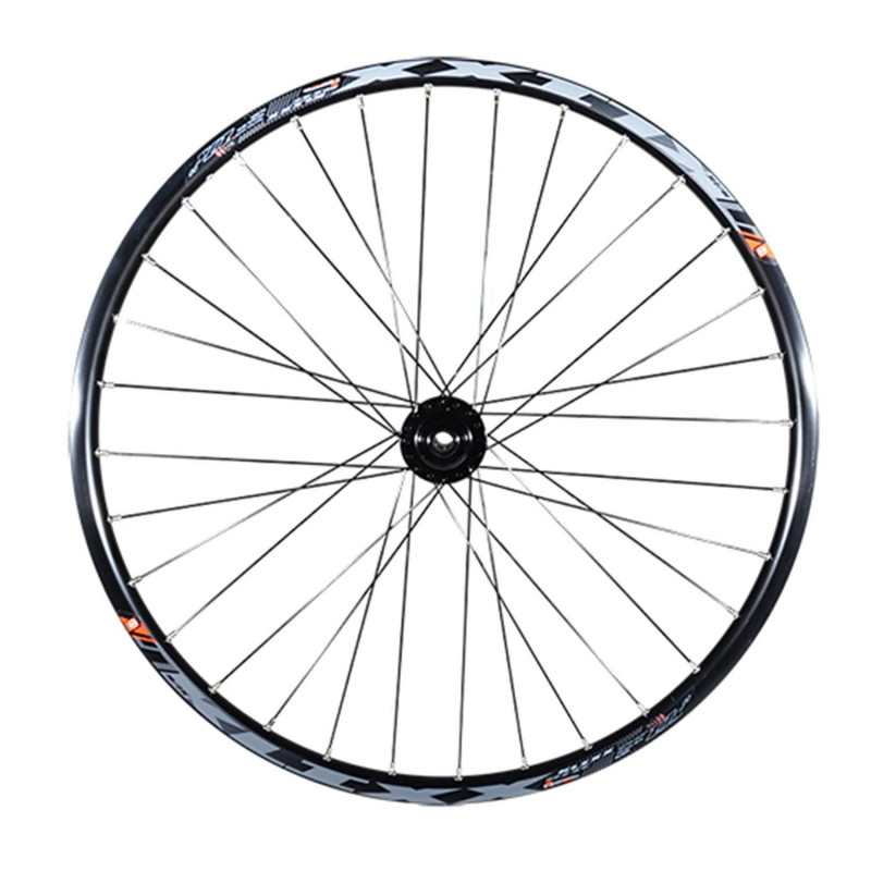Roue vtt 27.5" av jante noir mach1 klixx tub.ready. moyeu disque 6t axe traversant 15x100