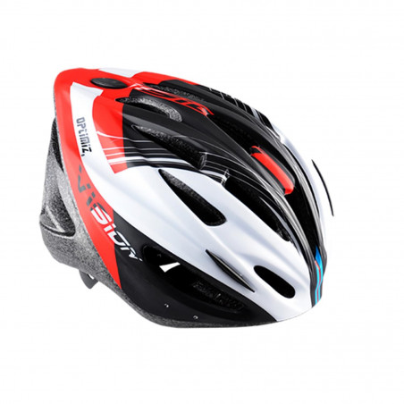 CASQUE ROUTE/VTT OPTIMIZ O300 VISION ROUGE/BLANC/NOIR MAT AVEC REGLAGE OCCIPITAL 58/61