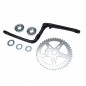 PEDALIER BMX MONOBLOC 44DTS ARGENT (ENSEMBLE AVEC CUVETTES) D1/2