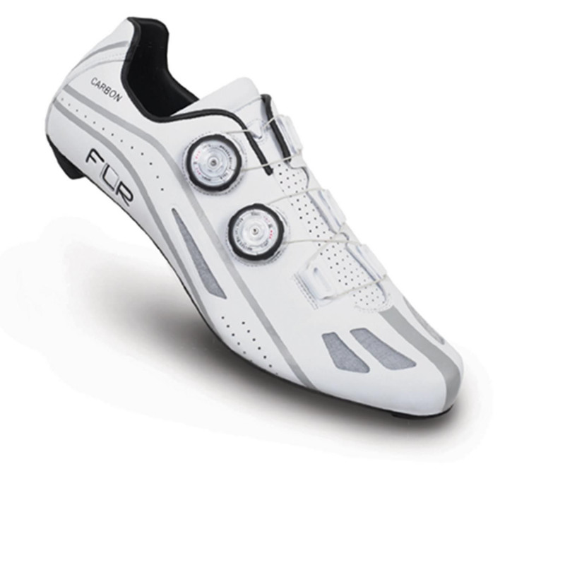 CHAUSSURE ROUTE FLR FXX T40 BLANC SERRAGE MOLETTE  SEMELLE CARBONE (PR)
