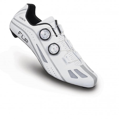 CHAUSSURE ROUTE FLR FXX T40 BLANC SERRAGE MOLETTE  SEMELLE CARBONE (PR)