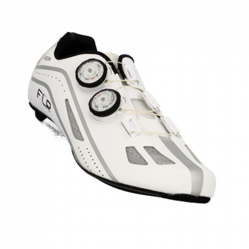 CHAUSSURE ROUTE FLR FXX T42 BLANC SERRAGE MOLETTE  SEMELLE CARBONE (PR)