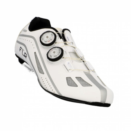 CHAUSSURE ROUTE FLR FXX T42 BLANC SERRAGE MOLETTE  SEMELLE CARBONE (PR)