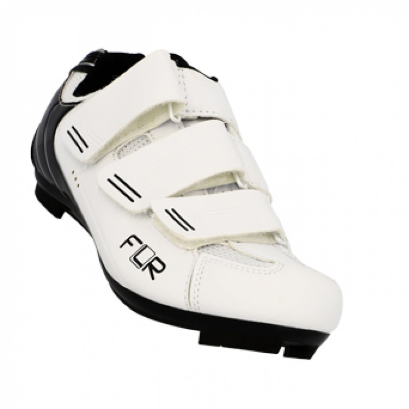 CHAUSSURE ROUTE FLR PRO F35 T38 BLANC 3 BANDES AUTO AGRIPPANTES  (PR)