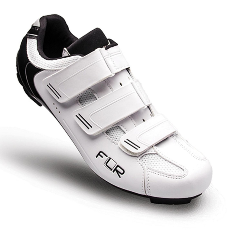 CHAUSSURE ROUTE FLR PRO F35 T39 BLANC 3 BANDES AUTO AGRIPPANTES  (PR)