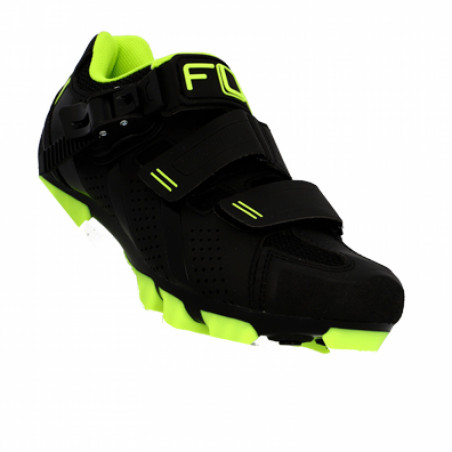 CHAUSSURE VTT FLR ELITE F65 T38 NOIR/JAUNE 2 BANDES AUTO AGRIPPANTES    CLIC (PR)