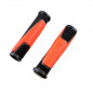 POIGNEE VELO PROGRIP 807 NOIR/ROUGE 125MM AVEC BOUCHONS (PR)