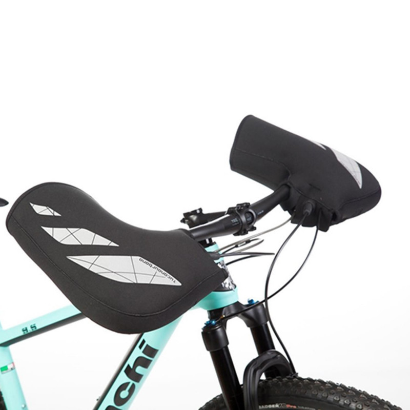 MANCHON VELO IMPERMEABLE TUCANO VTT  - NOIR NEOPRENE AVEC REFLECTEUR