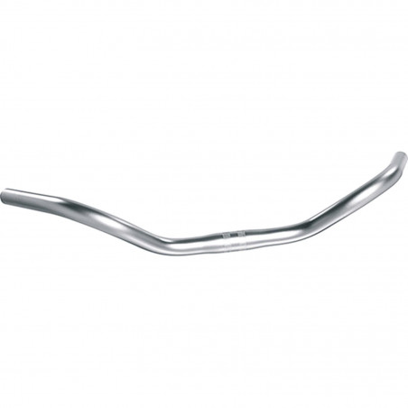 CINTRE VELO CITY ACIER D25.4 ARGENT ERGOTEC STUTTGARTER L565MM HAUT.65MM 64° 625GR