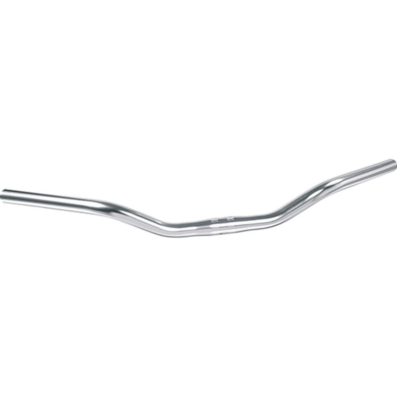 CINTRE VELO CITY ACIER D25.4 ARGENT ERGOTEC CITY CRUISER L635MM HAUT.41MM 42° 570GR