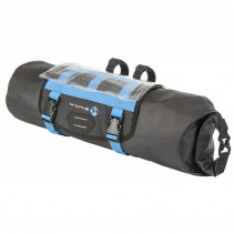 SACOCHE VELO CINTRE M WAVE 100 % WATERPROOF NOIR/BLEU VOLUME 10L (590X230MM)