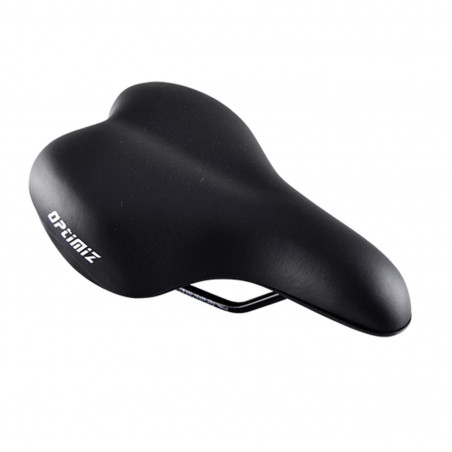 SELLE LOISIR OPTIMIZ CONFORT MIXTE NOIR RAIL ACIER (251 X 283MM)