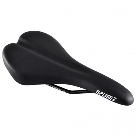 SELLE ROUTE/VTT OPTIMIZ CONFORT MIXTE NOIR RAIL ACIER (272X138MM)