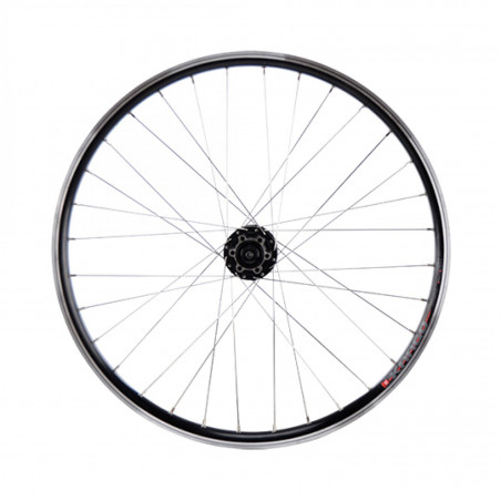 Roue velo e bike/vae/cargo 24" av blocage jante noir mach1 kargo.moy.shim m475 disque 6t