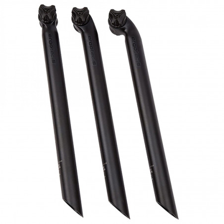 TIGE DE SELLE D27.2 ALU L400 ROUTE/VTT ERGOTEC NOIR DEPORT 0 MM (LEVEL 5)
