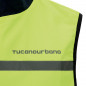 GILET/VESTE SECURITE TUCANO REVERSIBLE BLEU/JAUNE FLUO T.S/M