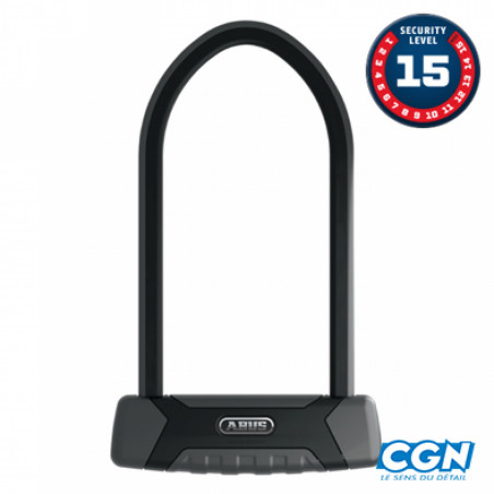 ANTIVOL VELO U 140 X 230MM ABUS GRANIT XPLUS 540 NOIR/GRIS