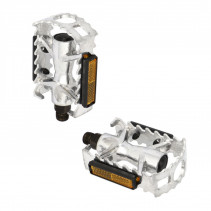 PEDALE VTT ALU OPTIMIZ ARGENT D9/16  (PR) (CALES-PIED ADAPTABLE)