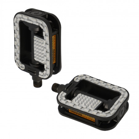 PEDALE CITY/URBAIN RESINE OPTIMIZ COMPACT NOIR/GRIS SURFACE ANTI DERAPANTE D 9/16 (PR)