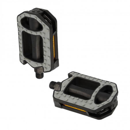 PEDALE CITY/URBAIN RESINE OPTIMIZ GRIS/NOIR SURFACE ANTI DERAPANTE D 9/16 (PR)