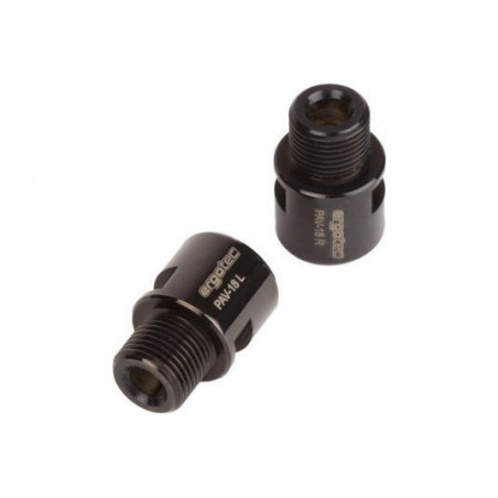 RALLONGE/EXTENSION AXE DE PEDALE D9/16 ERGOTEC NOIR ACIER INOXYDABLE 18 MM