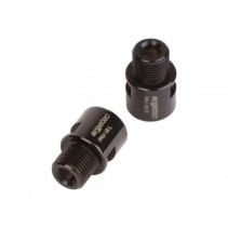 RALLONGE/EXTENSION AXE DE PEDALE D9/16 ERGOTEC NOIR ACIER INOXYDABLE 18 MM