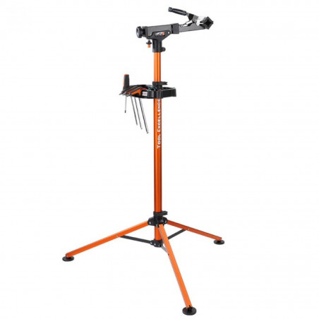 OUTIL REPARATION - PIED D'ATELIER VELO MONTAGE PLIABLE SUPER B TB-WS30 AVEC TABLETTE ORANG