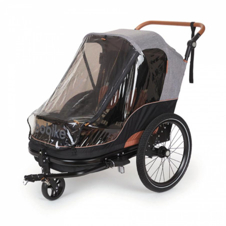 Remorque/poussette enfant bobike moobe gris charge maxi 44kg