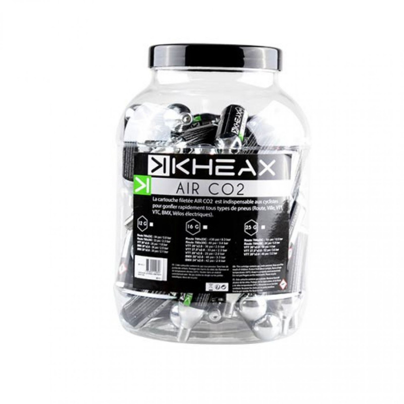 CARTOUCHE CO2 KHEAX 12GR FILETE (BOITE X40)