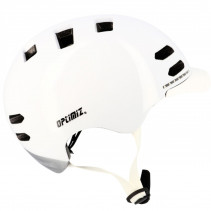 CASQUE URBAIN OPTIMIZ O370 BLANC BRILLANT IN MOLD T.S (LED ET CLIGNO INTEGRE) - PRIX NET