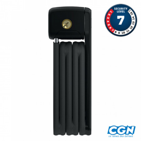 ANTIVOL VELO PLIABLE  A CLE L 60CM ABUS BORDO LITE MINI 6055K/60 NOIR   SUPPORT SELLE ROYA
