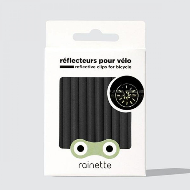 REFLECTEUR POUR RAYON DE VELO RAINETTE GRIS ANTHRACITE (12 PIECES)