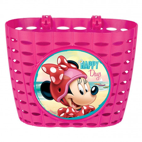 PANIER AV ENFANT PLASTIQUE DISNEY MINNIE ROSE FIXATION PAR SANGLE