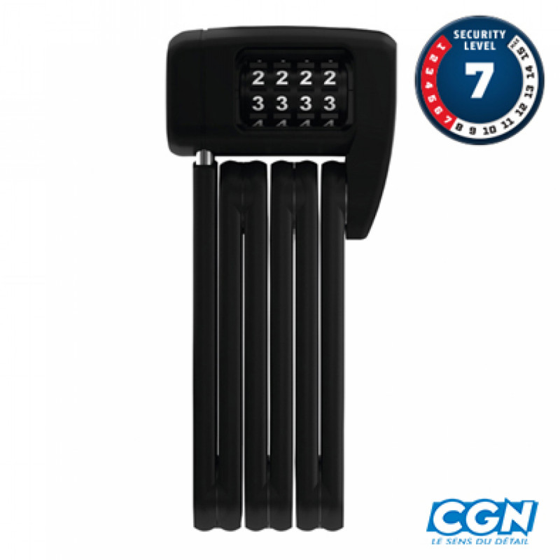 ANTIVOL VELO PLIABLE  A CODE L 60CM ABUS BORDO COMBO LITE MINI 6055C/6 0 NOIR