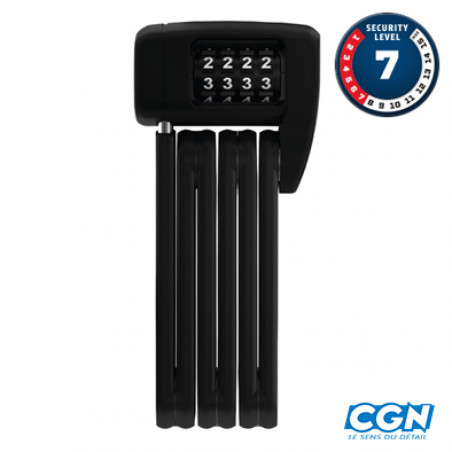 ANTIVOL VELO PLIABLE  A CODE L 60CM ABUS BORDO COMBO LITE MINI 6055C/6 0 NOIR