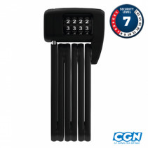 ANTIVOL VELO PLIABLE  A CODE L 60CM ABUS BORDO COMBO LITE MINI 6055C/6 0 NOIR   SUPPORT
