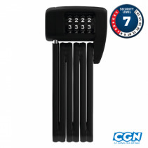 ANTIVOL VELO PLIABLE  A CODE L 60CM ABUS BORDO COMBO LITE MINI 6055C/6 0 NOIR    SUPPORT S