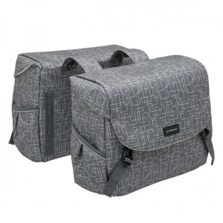 SACOCHE VELO PORTE BAGAGE A PONT NEWLOOXS MONDI JOY IVY GRIS -38 LITRES- 370X320X160MM