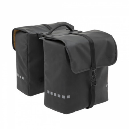 SACOCHE VELO PORTE BAGAGE A PONT NEWLOOXS ODENSE DOUBLE NOIR RACKTIME - 39 LITRES - 340x38