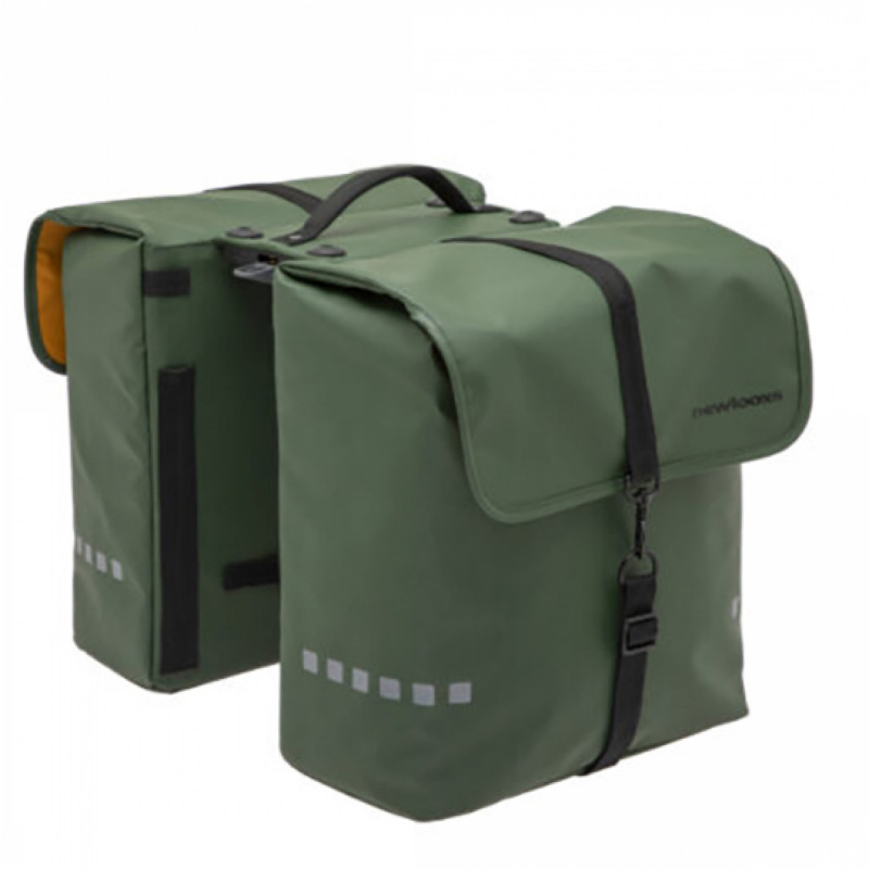 SACOCHE VELO PORTE BAGAGE A PONT NEWLOOXS ODENSE DOUBLE KAKI RACKTIME - 39 LITRES - 340x38