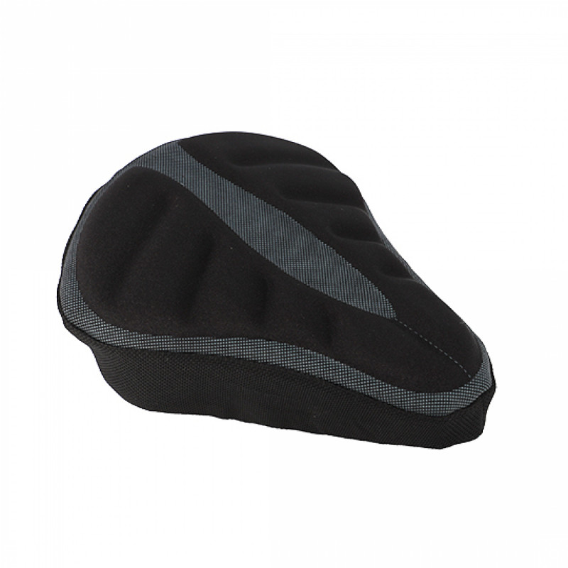 COUVRE SELLE GEL OPTIMIZ  NOIR/BLEU LARGE 280X250MM